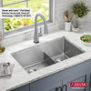 32” Undermount Stainless Steel Double Bowl Kitchen Sink with Accessories
